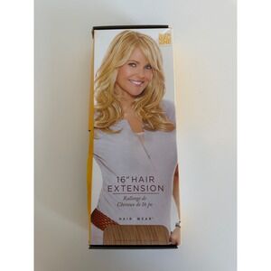HairUWear 16 Inch Hair Extension Medium Golden Blonde Wavy Synthetic Hairpiece